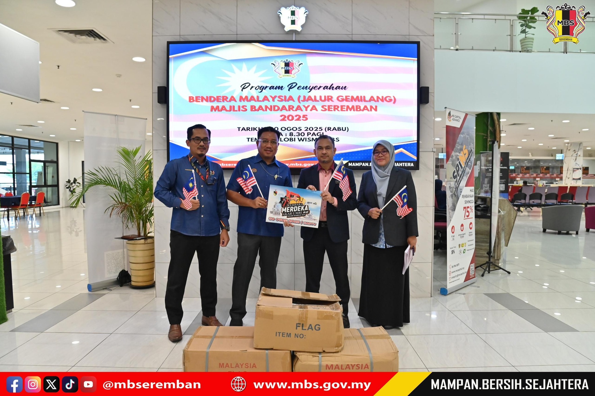 SUMBANGAN BENDERA MALAYSIA (JALUR GEMILANG) SEMPENA PROGRAM KEMBARA MERDEKA AKAR UMBI NEGERI SEMBILAN 2025