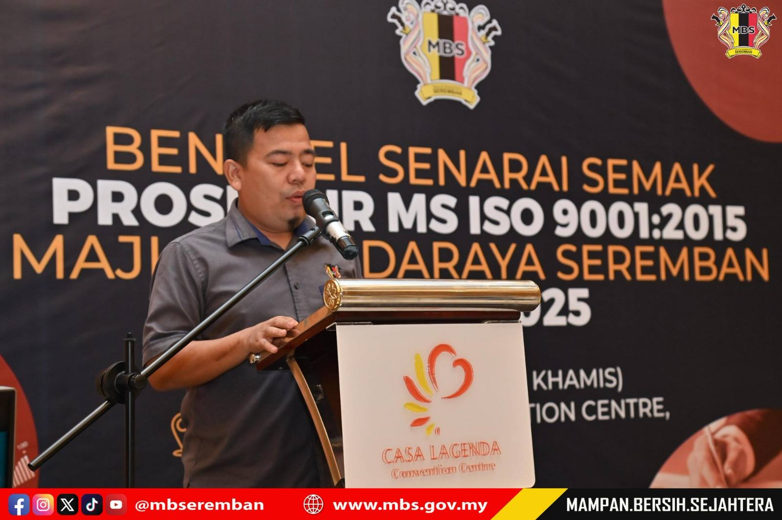 BENGKEL SENARAI SEMAK PROSEDUR MS ISO 9001  2015 MAJLIS BANDARAYA SEREMBAN TAHUN 2025