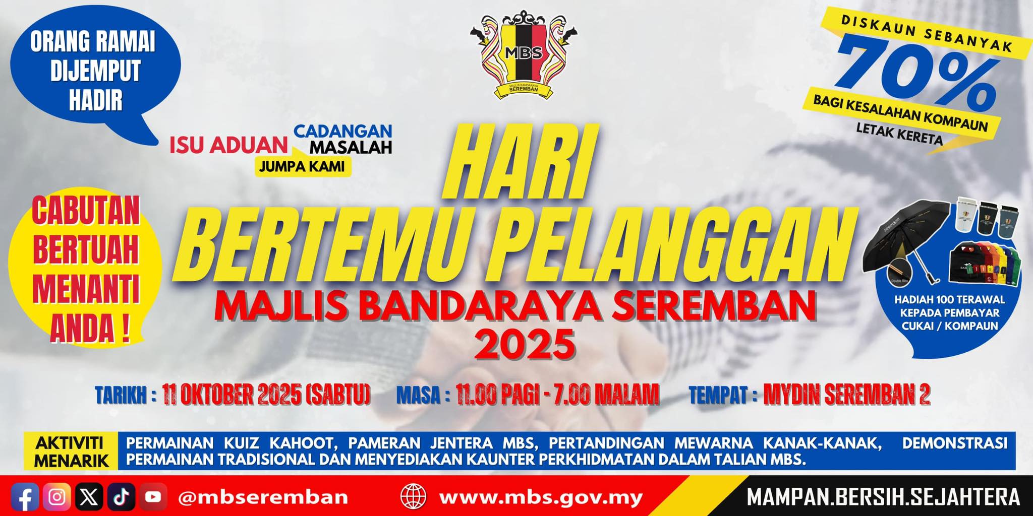 HARI BERTEMU PELANGGAN MAJLIS BANDARAYA SEREMBAN 2025