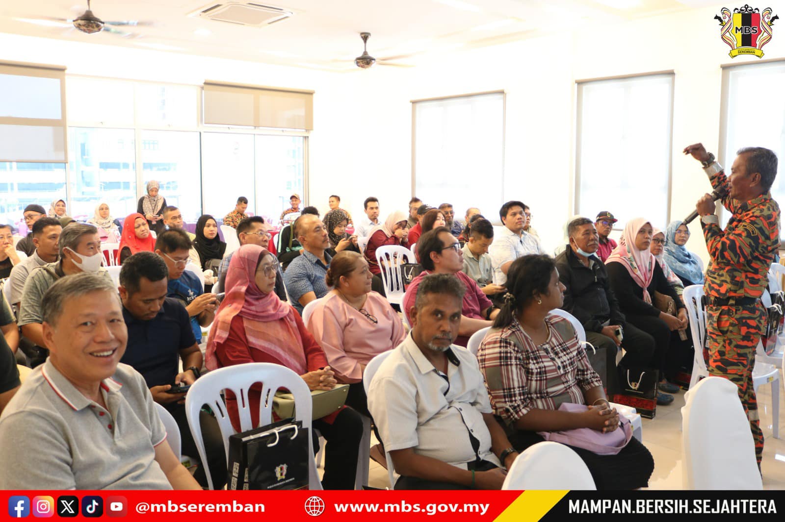 KURSUS ASAS PENGURUSAN BENCANA ANJURAN MAJLIS BANDARAYA SEREMBAN BERSAMA JABATAN BOMBA DAN PENYELAMAT NEGERI SEMBILAN