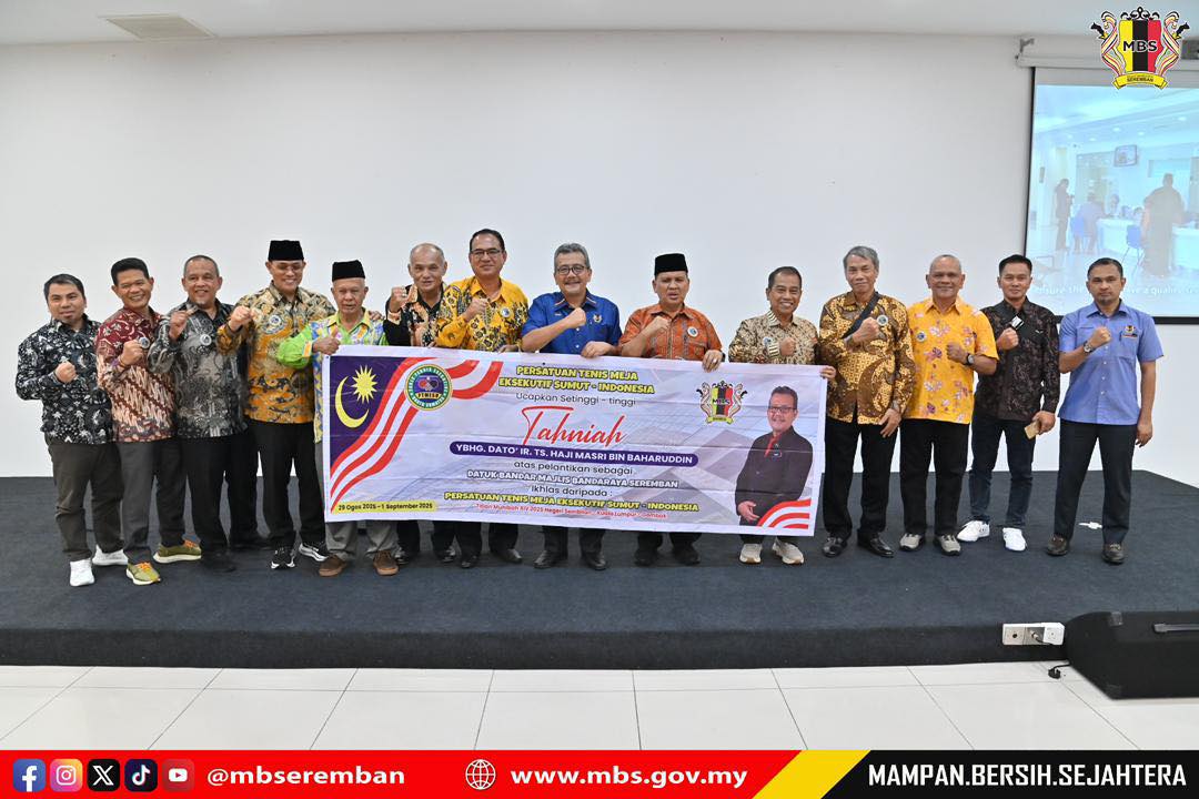 KUNJUNGAN HORMAT LAWATAN DELEGASI DARIPADA PASUKAN TENIS MEJA EKSEKUTIF SUMUT, INDONESIA