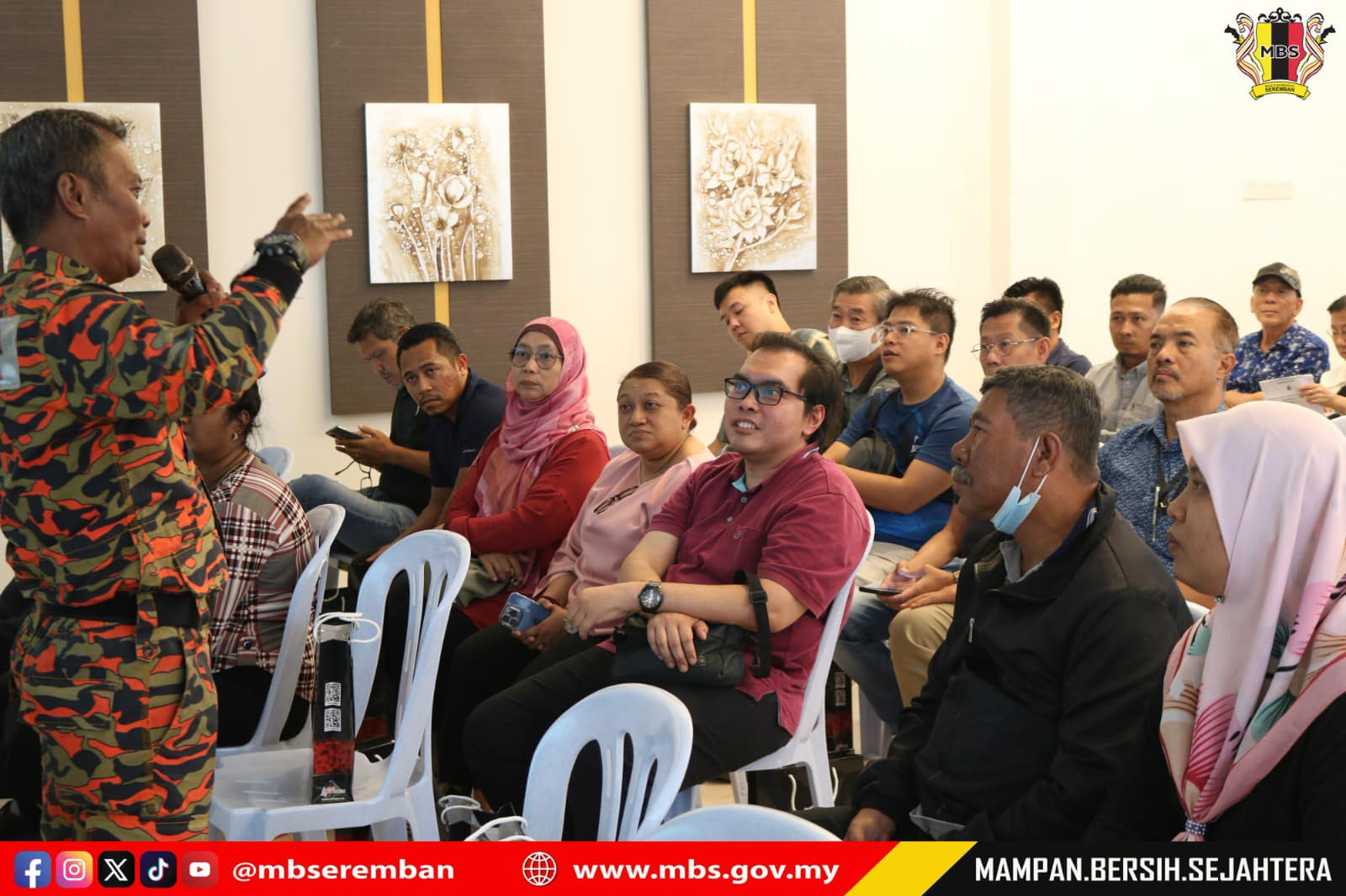 KURSUS ASAS PENGURUSAN BENCANA ANJURAN MAJLIS BANDARAYA SEREMBAN BERSAMA JABATAN BOMBA DAN PENYELAMAT NEGERI SEMBILAN