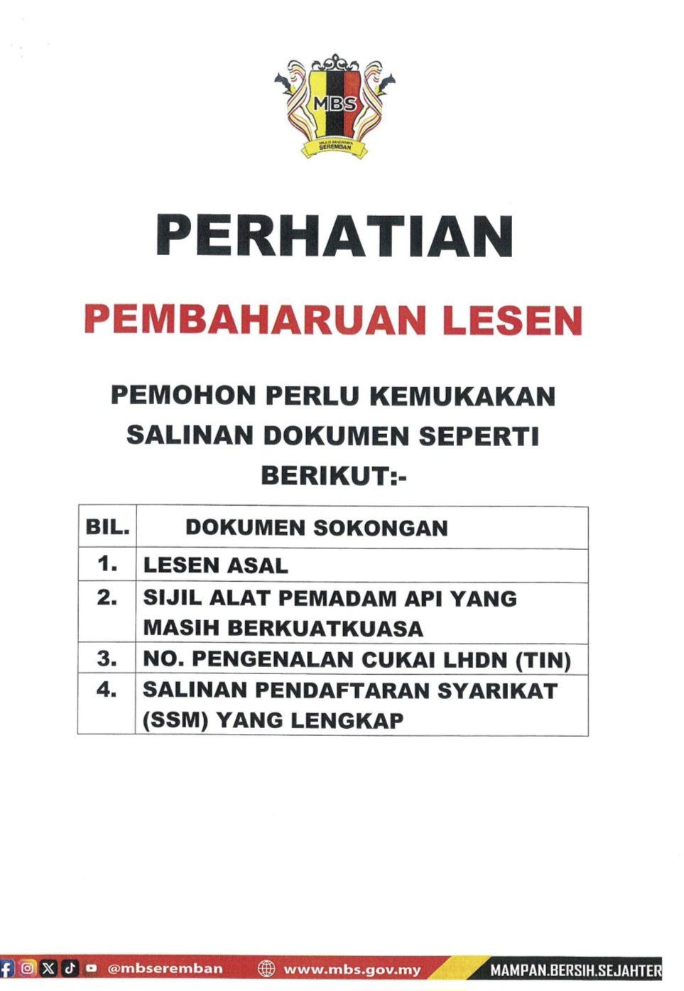 PEMBAHARUAN LESEN 