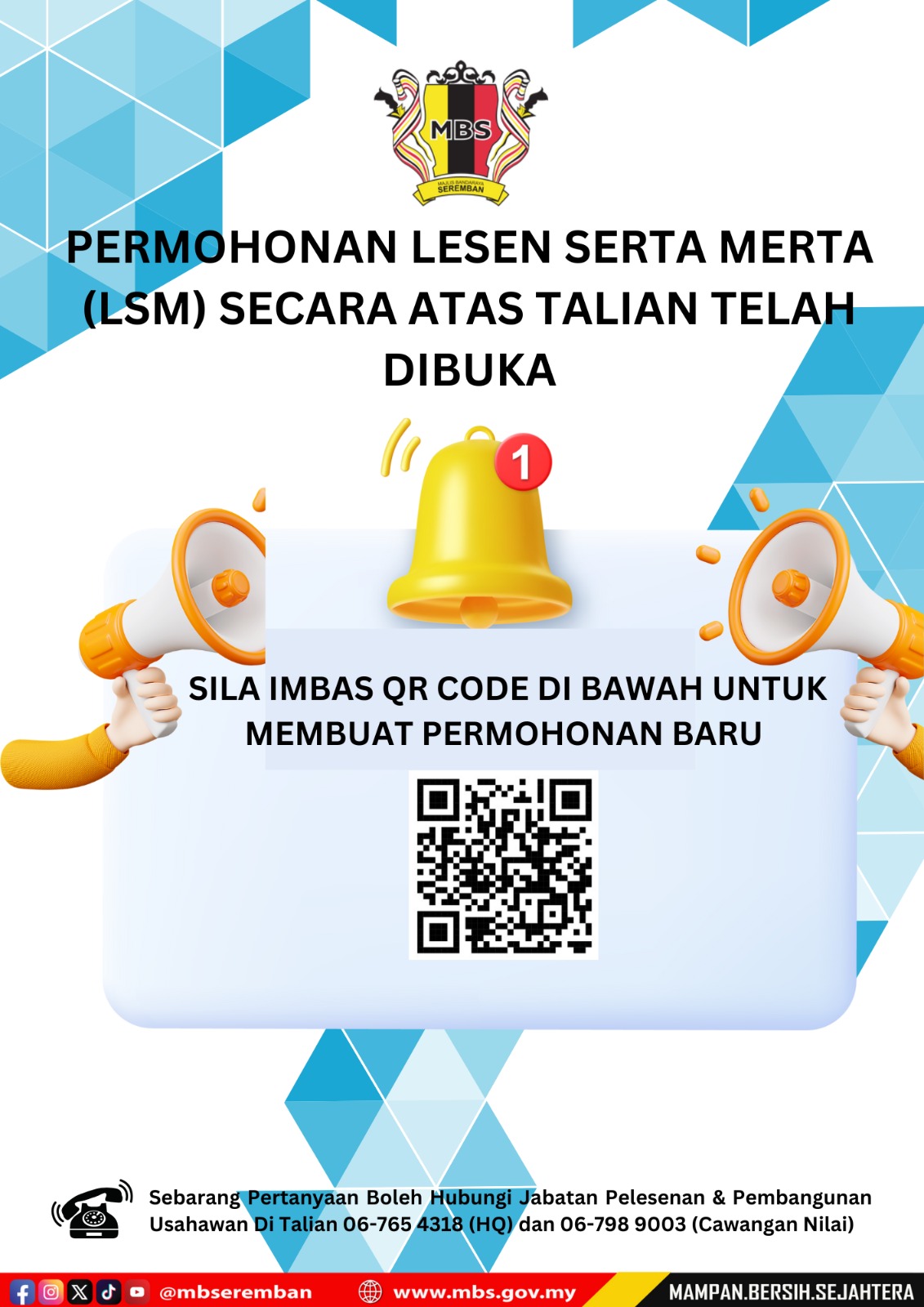 PERMOHONAN LESEN SERTA MERTA (LSM) SECARA ATAS TALIAN TELAH DIBUKA 