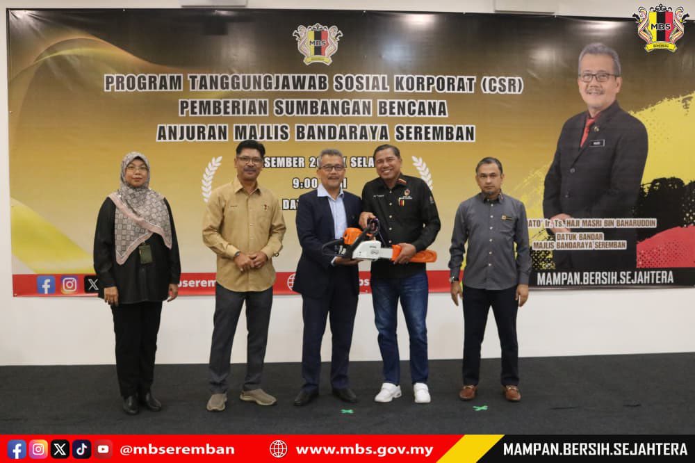 PROGRAM TANGGUNGJAWAB SOSIAL (CSR) PEMBERIAN SUMBANGAN BENCANA ANJURAN MAJLIS BANDARAYA SEREMBAN