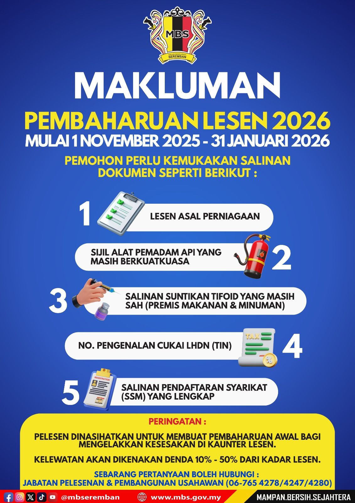 PEMBAHARUAN LESEN 2026