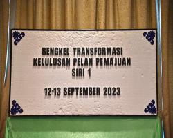 BENGKEL TRANSFORMASI KELULUSAN PELAN PEMAJUAN SIRI 1/2023