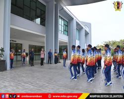 SESI PENYERAHAN BENDERA JALUR GEMILANG, BENDERA NEGERI SEMBILAN DAN BENDERA MAJLIS BANDARAYA SEREMBAN SEMPENA UPACARA PERBARISAN SAMBUTAN HARI KEBANGSAAN PERINGKAT NEGERI SEMBILAN