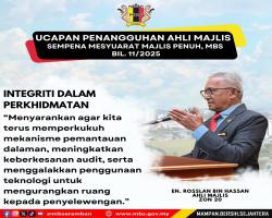 INTIPATI UCAPAN PENANGGUHAN AHLI MAJLIS MBS SEMASA MESYUARAT MAJLIS PENUH BIL. 11/2025 