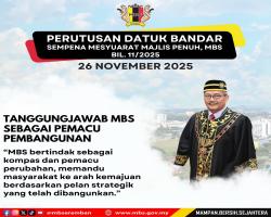PERUTUSAN DATUK BANDAR SEMPENA MESYUARAT MAJLIS PENUH BIL. 11/2025