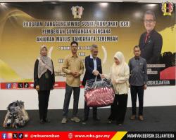 PROGRAM TANGGUNGJAWAB SOSIAL (CSR) PEMBERIAN SUMBANGAN BENCANA ANJURAN MAJLIS BANDARAYA SEREMBAN