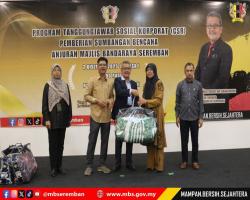 PROGRAM TANGGUNGJAWAB SOSIAL (CSR) PEMBERIAN SUMBANGAN BENCANA ANJURAN MAJLIS BANDARAYA SEREMBAN
