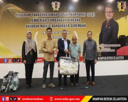 PROGRAM TANGGUNGJAWAB SOSIAL (CSR) PEMBERIAN SUMBANGAN BENCANA ANJURAN MAJLIS BANDARAYA SEREMBAN